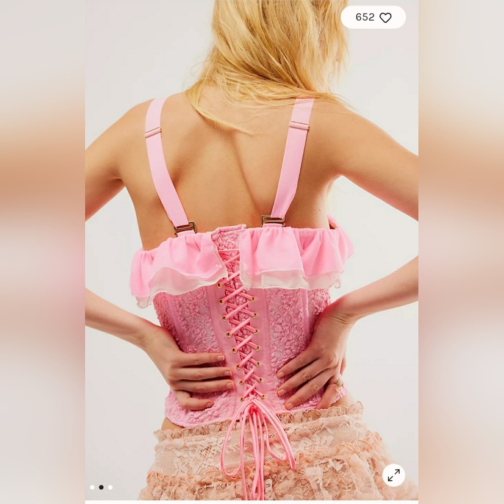 NWT We Are Hah X Free People Seams Like A Princess Corset - Picture 2 of 3